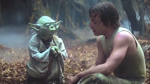 Yoda and young Luke Skywalker